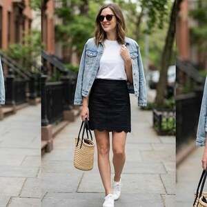 J. Crew Black Scalloped Linen Blend Mini Skirt size 4